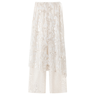 VIKTORIACHAN假日胶囊系列新品 立体花朵搭片松紧腰灯芯绒长裤