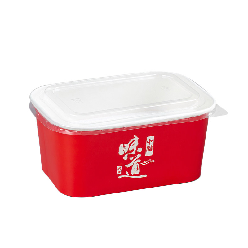 牛皮纸方盒打包盒商用加厚快餐盒
