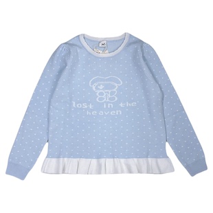 小猫藏星starrykitty蓝色套头毛衣秋冬可爱少女感「奶呼呼小蛋糕