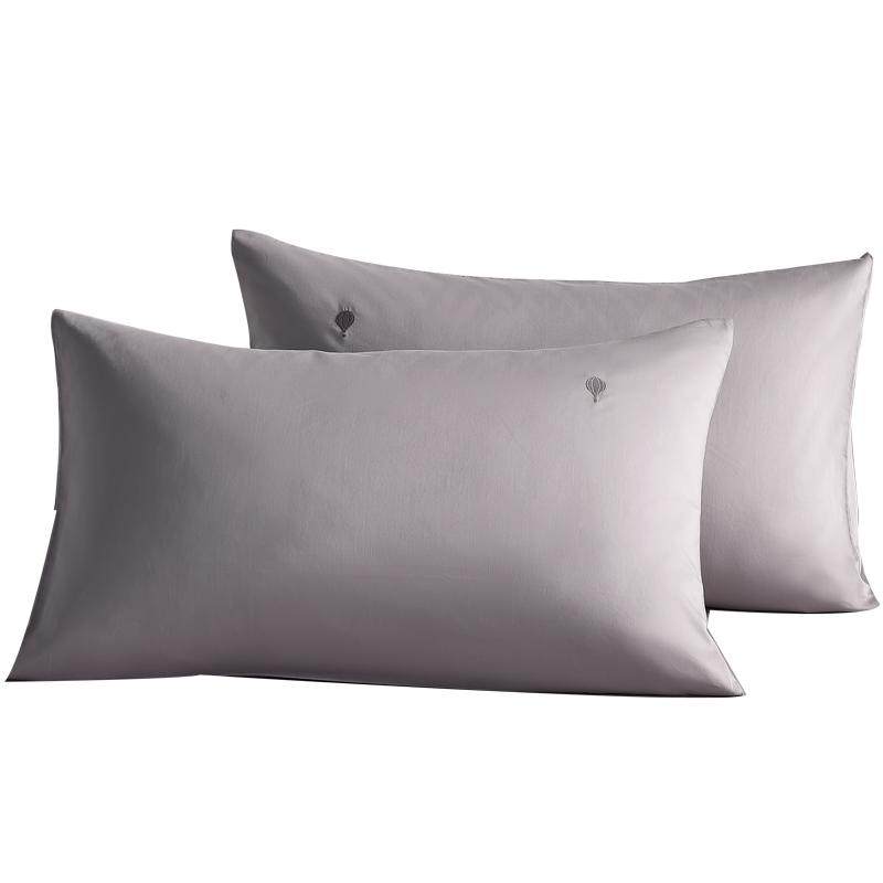 水星家纺60S长绒棉对枕套母婴A类水洗棉纯棉枕头套一对装