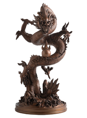 紫铜龙摆件中华神龙家居装饰物图腾工艺品办公室商务开业乔迁礼品