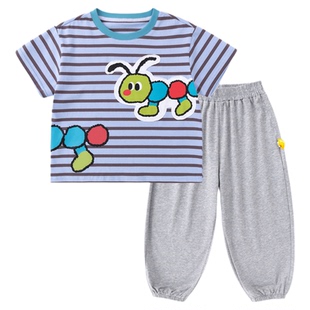 嘟嘟家男童套装儿童夏季休闲两件套女童上衣裤子宝宝新款童装衣服