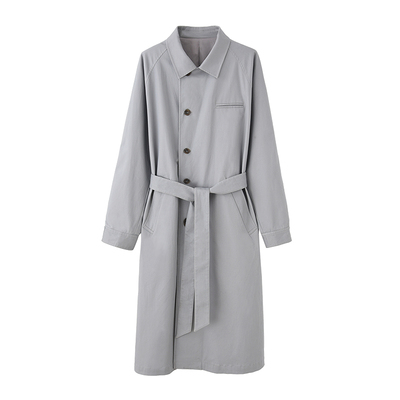 法式插肩中性复古宽松风衣