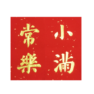 手写书法楷书门贴小春联新年春节迷你对联金字春条挥春尺寸定制