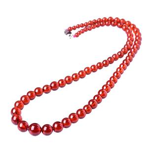 石榴石项链女橙红石榴石塔链原石散珠吊坠串珠多圈手串石榴石手链
