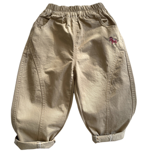 男童裤子春秋儿童纯棉休闲裤2026新款宝宝百搭长裤帅气小男孩宽松