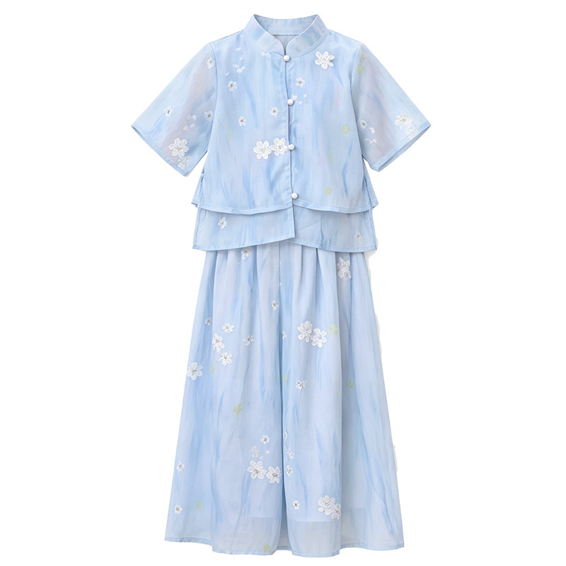 汉服女童套装夏2026新款日常可穿儿童新中式中大童夏季国风两件套