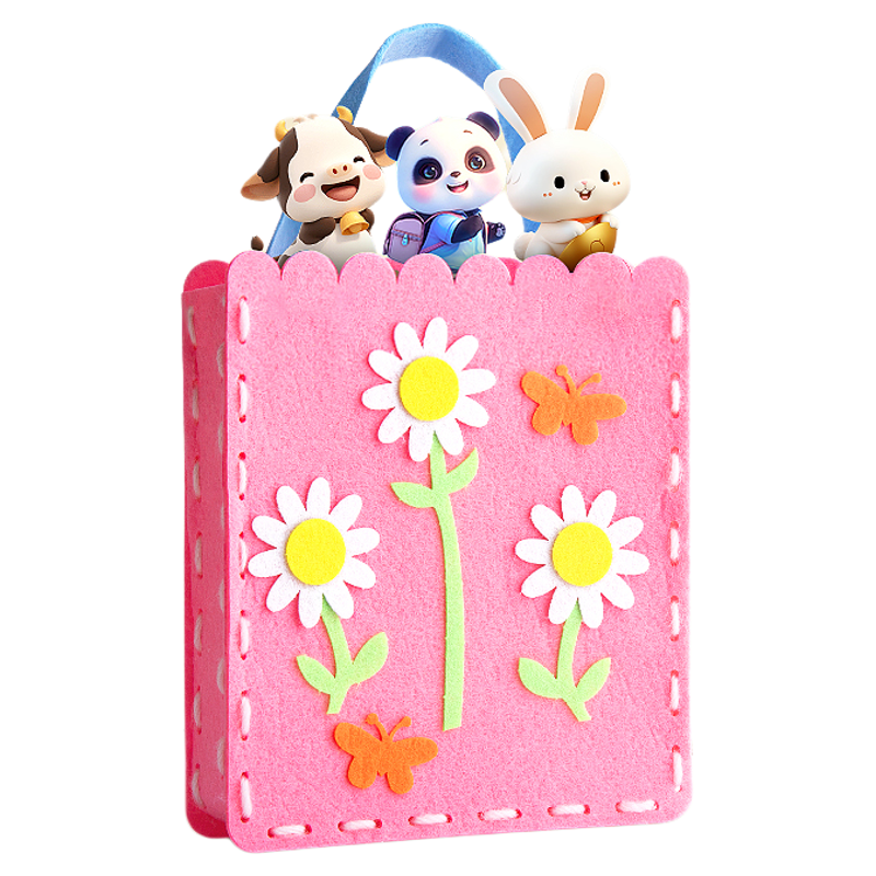 儿童手工不织布材料包幼儿园diy创意包手工制作缝缝乐女生玩具包