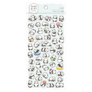 日本mind wave软萌小动物贴纸胶带素材可爱熊猫布偶猫咪贵宾狐狸博美鹦鹉仓鼠刺猬兔手帐日记相册装饰贴画