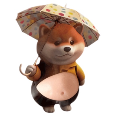 柴犬硅胶静音开门防撞贴