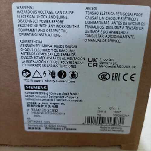 议价3RA6120-2CB32 控制与保护开关电器全新原装正品现货质保一年