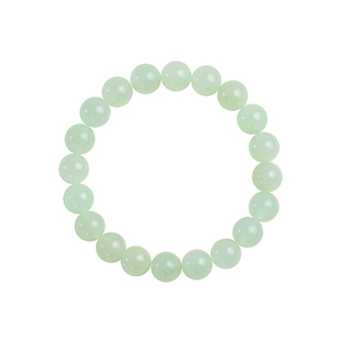 天然和田玉浅晴水手串女款玉石圆珠手链冰底青白玉带证书孙千同款