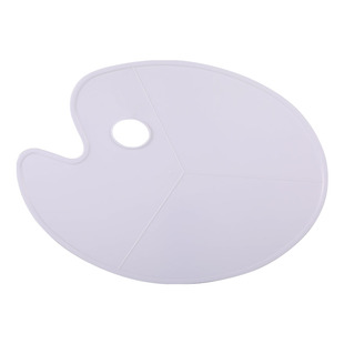 青竹颜料调色盘美术用品画画调色板大号椭圆形水粉丙烯油画调色器易清洗三线调色盘美术生专用美术调色板