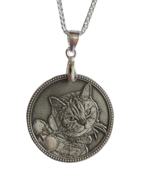 宠物照片定制纯银项链