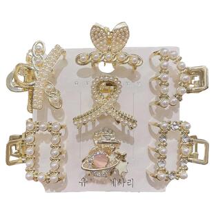 半扎发发夹女后脑勺2026新款高级感精致珍珠小号抓夹发卡夹子头饰