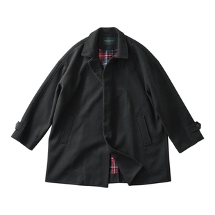 冬季新品 桑妮库拉/Sunny clouds男式缩绒落肩英伦风大衣宽松廓形