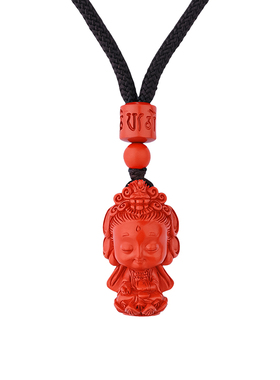 石方界朱砂观音菩萨吊坠