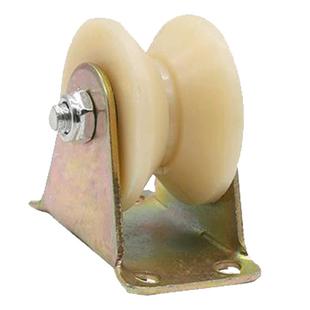 尼龙U型钢丝绳滚轮平移推拉门V槽滑轮工字钢H导向轮T型单边轨道轮