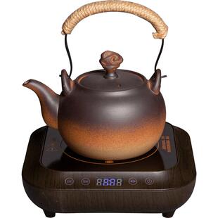 容山堂粗陶烧壶水电陶炉茶壶煮茶器陶瓷耐热新款大号陶壶提梁茶具