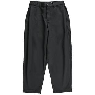 朴术男装春秋季新款日系修身显瘦直筒商务通勤黑色高端休闲裤子男