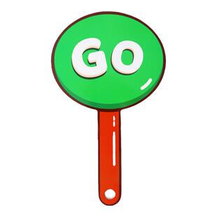 GO STOP手举牌交通指示牌红绿灯手持牌互动玩具英语课堂游戏教具