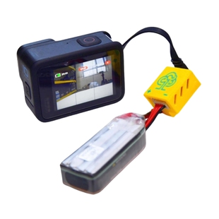 Gopro运动相机供电模块Bec降压2-6S航模电池 大疆Action适用 裸狗