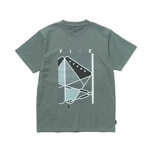 snowpeak雪峰2024秋户外休闲T恤Fireplace男女款短袖户外短袖