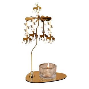 走马灯旋转木马烛台香薰蜡烛杯托台座烛光晚餐氛围感礼物装饰摆件