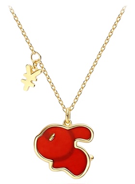 S925纯银生肖兔本命年生日礼物