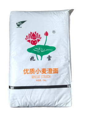 兆雪牌小麦澄面50斤/袋优质小麦淀粉肠粉专用澄粉25kg食用淀粉