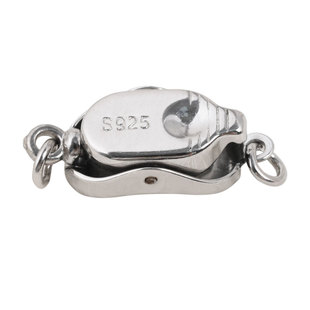 穿珍珠项链扣子串手链连接扣925纯银卡扣收尾扣diy饰品配件元宝扣