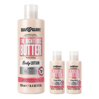 soap&glory丝芙格芮玫瑰黄油身体乳保湿滋润留香润肤乳400ml套组