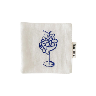 枝悟 南法蓝色印花杯垫ins文艺餐桌隔热垫甜品咖啡店装饰拍照道具