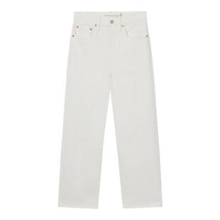 Levi's李维斯冰酷系列女士美式RIBCAGE直筒百搭休闲白色牛仔长裤