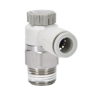 气动接头调速阀AS1201F-M5-04SA亚德客型PTL节流阀推锁型可调速