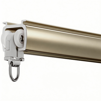 可转弯窗帘轨道加厚两用静音弯轨