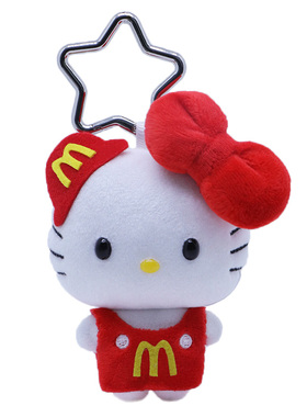 麦当劳黑白皮Kitty公仔包包挂件