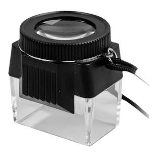 10倍圆筒放大镜座式鉴定纸币邮票光学镜片阅读看小字刻度便携式