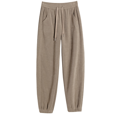 加绒运动裤女秋冬羊羔绒加厚棉裤