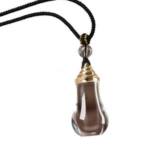 天然白水晶舍利瓶吊坠楞严咒葫芦嘎乌盒朱砂空瓶项链挂件密封防水