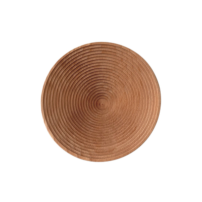 ins实木收纳盘几何曲面艺术摆件