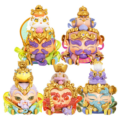 福福贴贴 五路财神梦幻款礼盒女孩生日礼物手办盲盒情侣潮玩摆件