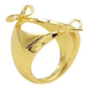 QURIOUSTONE独立设计师首饰夏日度假海滩比基尼戒指铜镀18k金个性