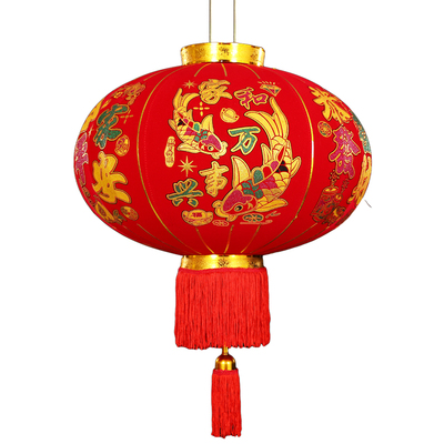 大红灯笼乔迁新居植绒春节