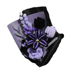 情人节扭扭棒黑暗紫色浪漫玫瑰花束手工编织自制作diy材料包礼物