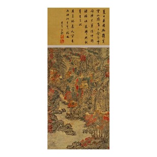新元王蒙具区林屋图中国历代山水名画家临摹范本原色真迹高清微喷