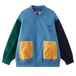 【设计师系列】MQD童装男童棒球外套2025秋季新款儿童撞色上衣