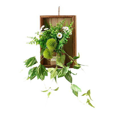 ins风墙面仿真绿植墙上假花