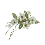 适合短发的发夹绿色珍珠国风边夹森系缠花仙美耳后发卡女新款夏天