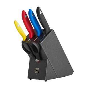 【自营】双立人刀具套装彩色全套厨房厨具菜刀水果刀插刀架多用刀
